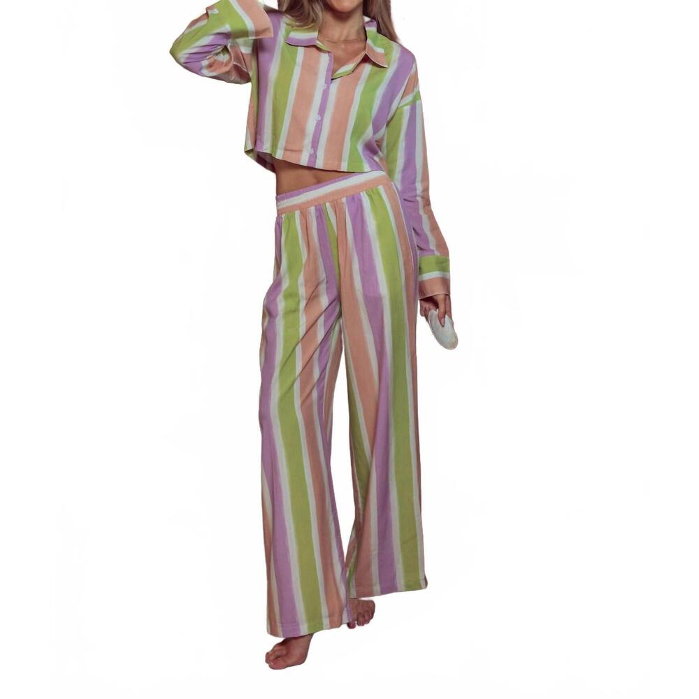 NEW KILO BRAVA long pj set in painted stripe
